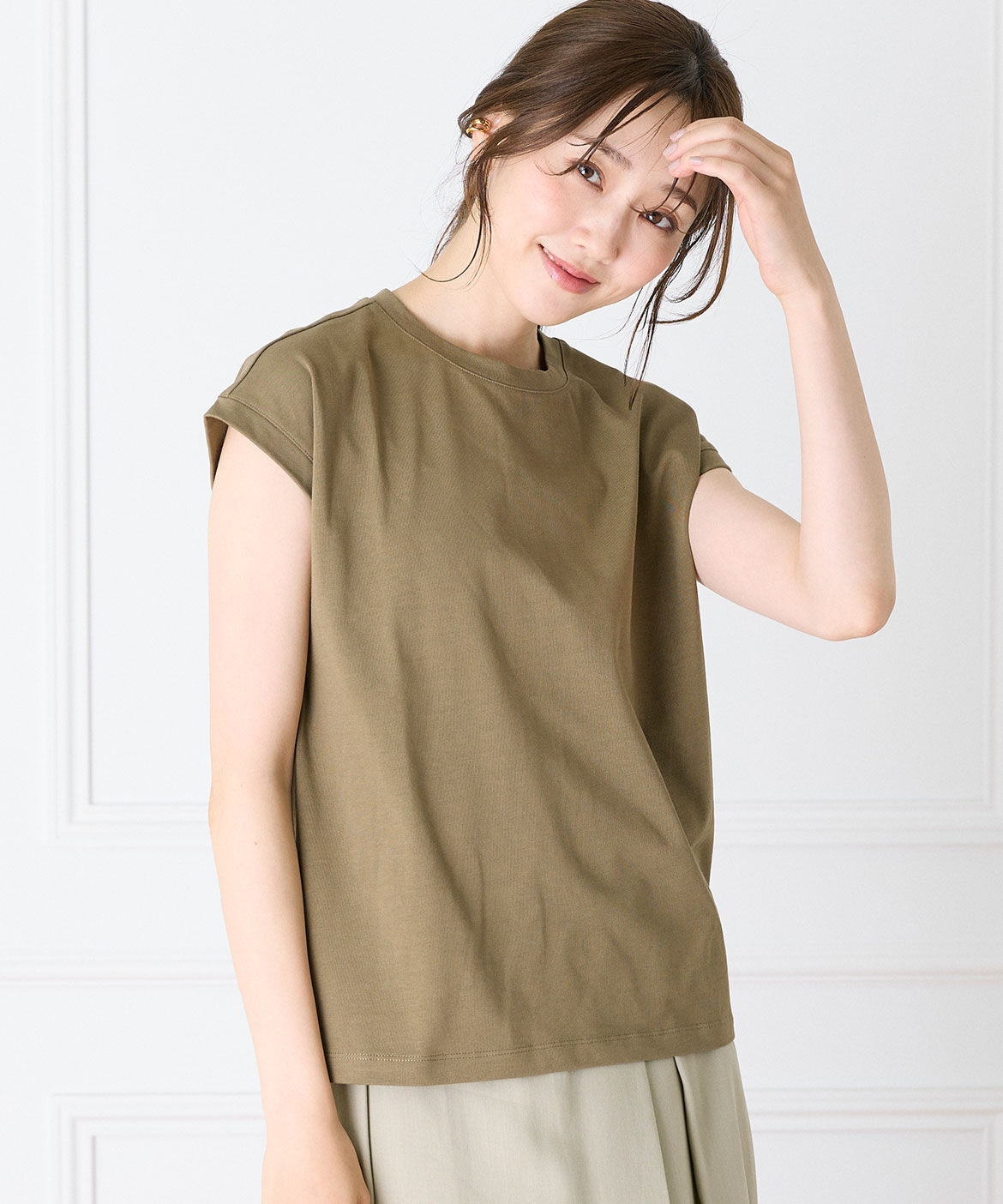 INED「フレンチスリーブTシャツ」|Tシャツ・カットソー|