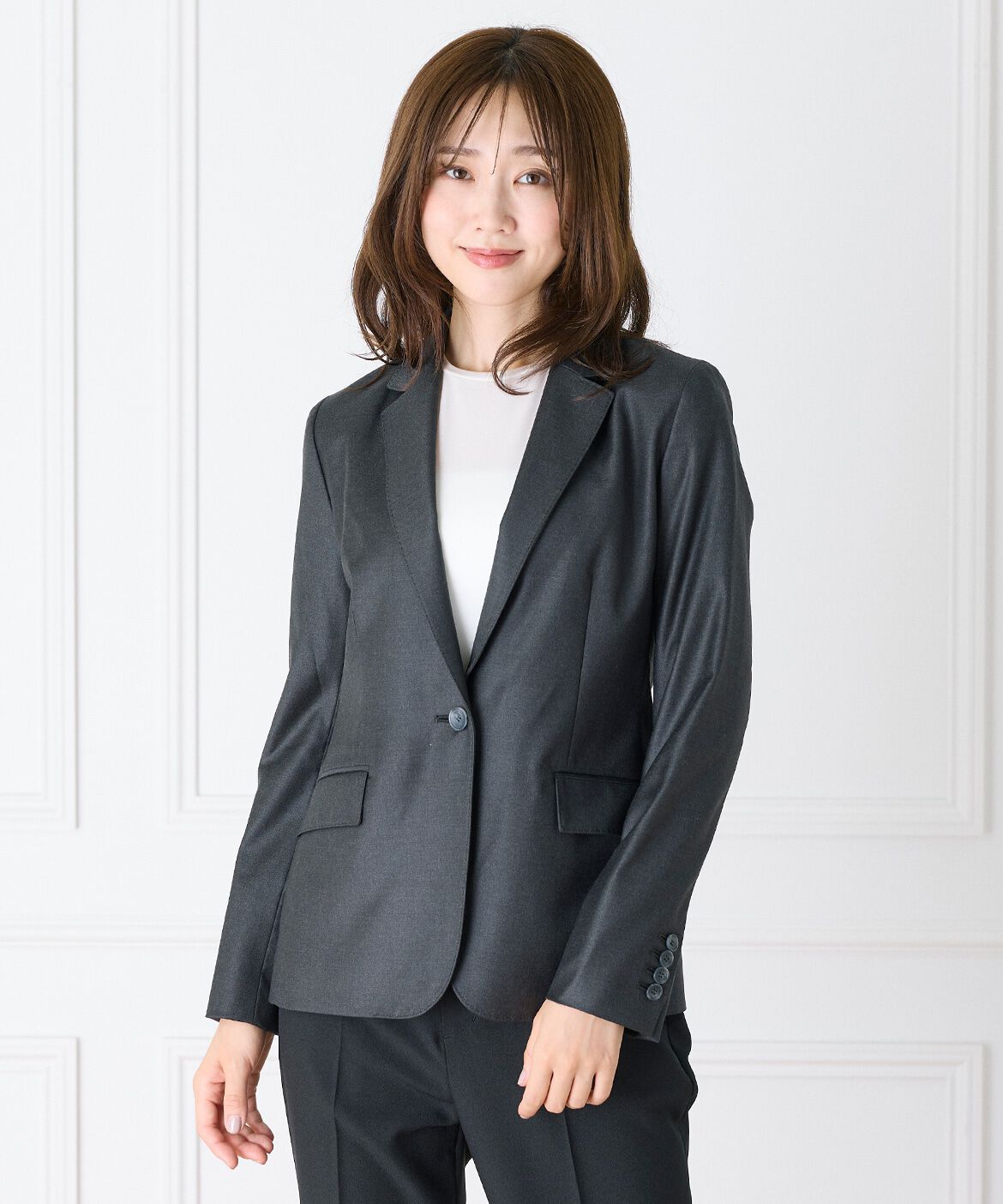 INED「《大きいｻｲｽﾞ》ｼﾝｸﾞﾙﾃｰﾗｰﾄﾞｼﾞｬｹｯﾄ《Loro Piana/ﾛﾛ  」|テーラードジャケット|