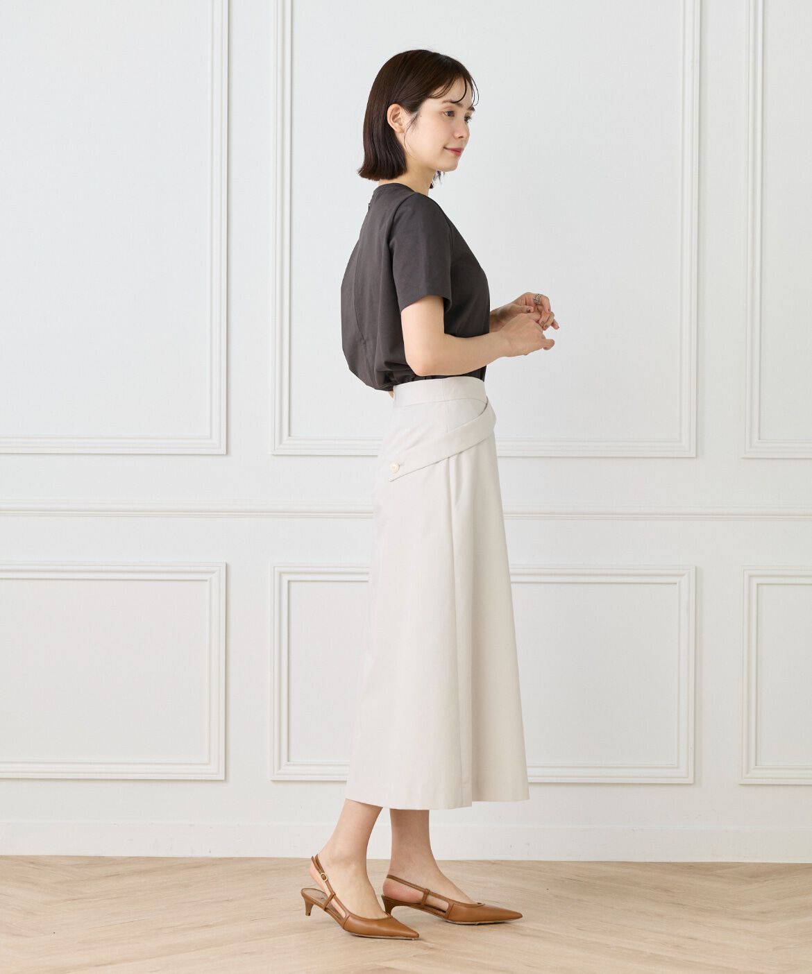 la veille by SUPERIOR CLOSET「《大きいサイズ》ラップライクスカート」|スカート|