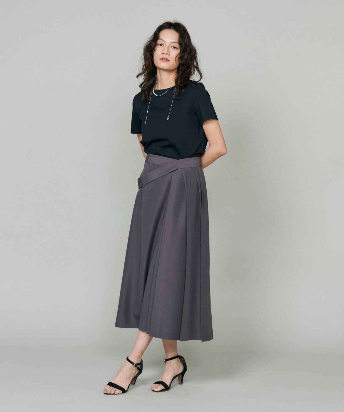 la veille by SUPERIOR CLOSET「《大きいサイズ》ラップライクスカート」|スカート|