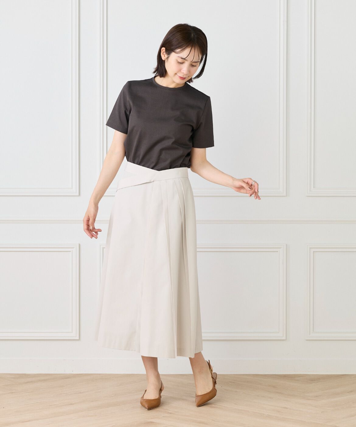 la veille by SUPERIOR CLOSET「《大きいサイズ》ラップライクスカート」|スカート|