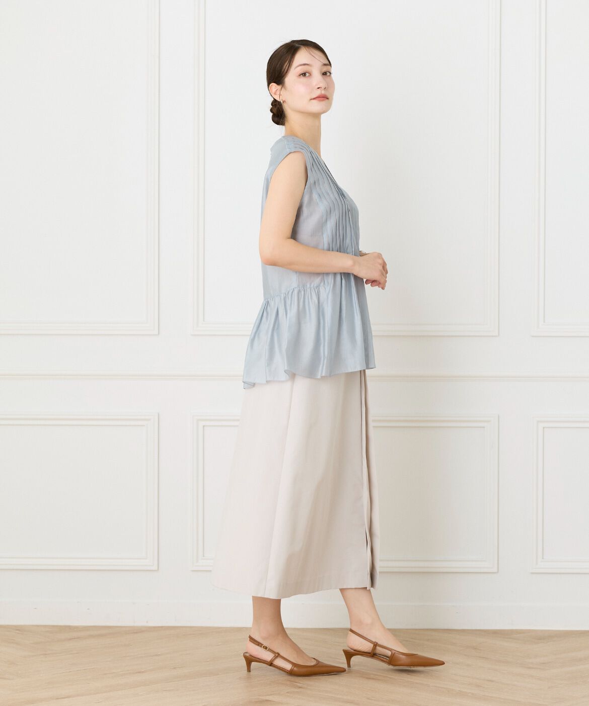 la veille by SUPERIOR CLOSET「《大きいサイズ》ピンタックブラウス」|シャツ・ブラウス|