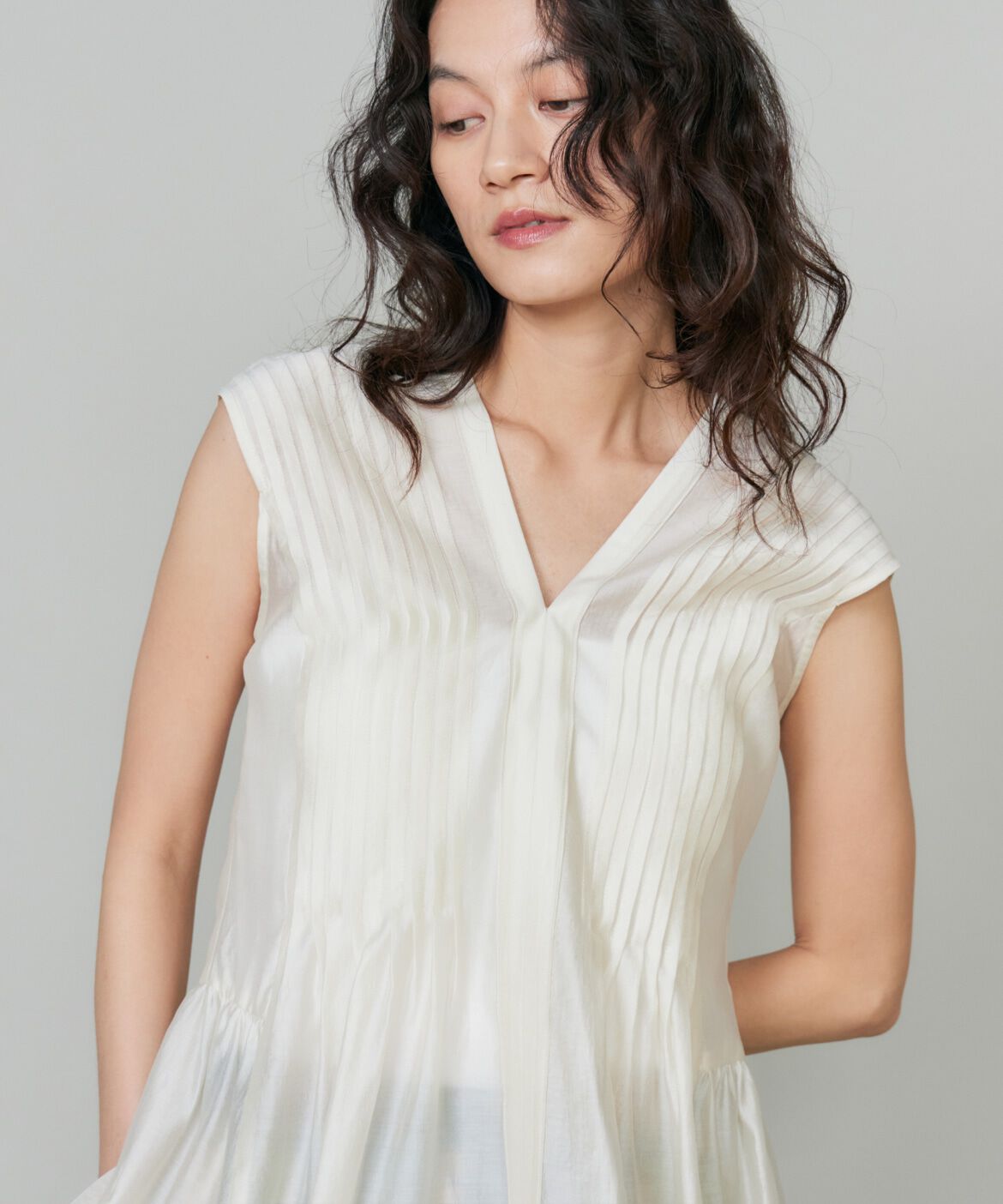 la veille by SUPERIOR CLOSET「《大きいサイズ》ピンタックブラウス」|シャツ・ブラウス|