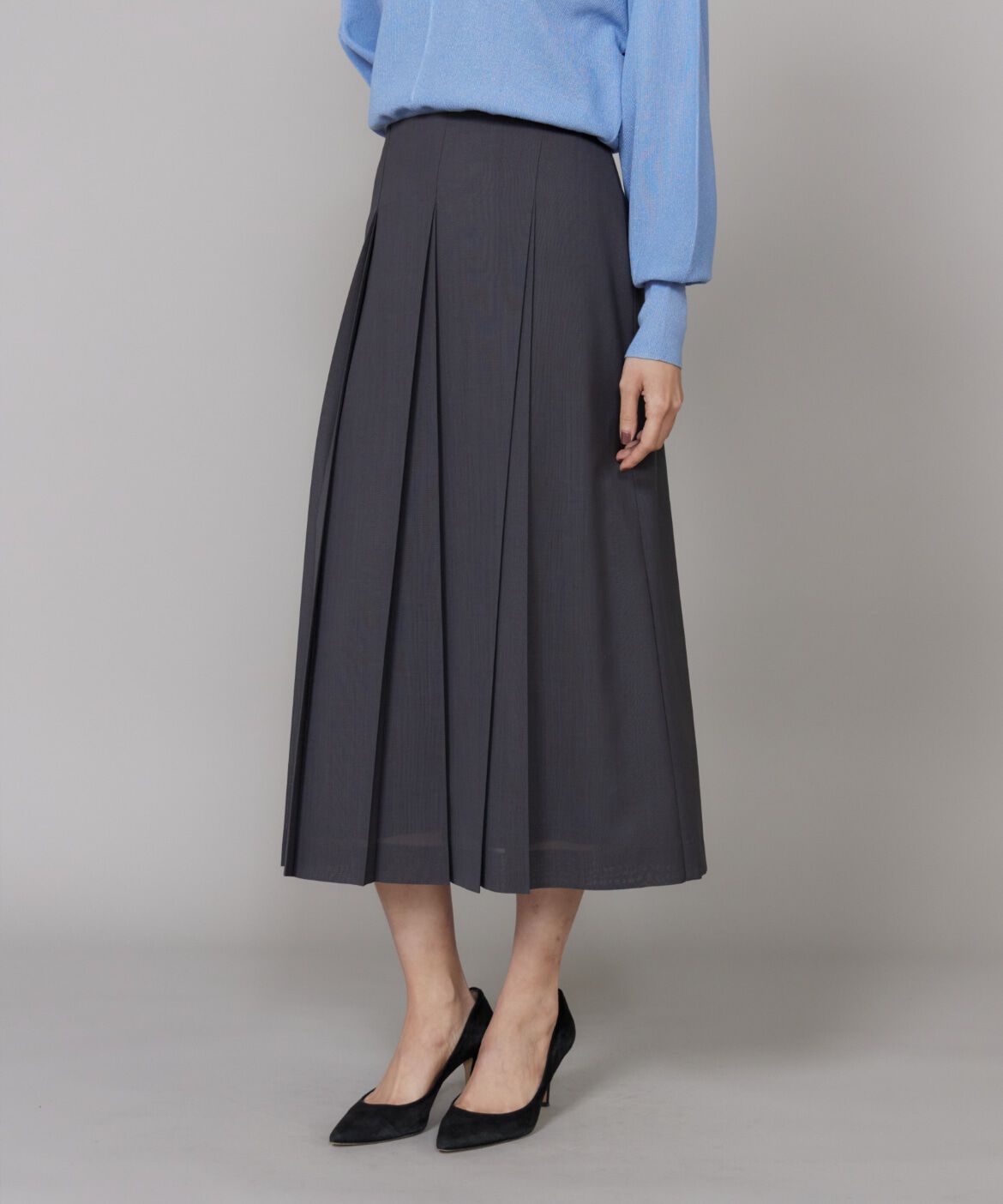 INED「ｱｼﾝﾒﾄﾘｰﾌﾟﾘｰﾂｽｶｰﾄ《la veille by SUPERIOR CLOSET》|動くたび表  」|スカート|