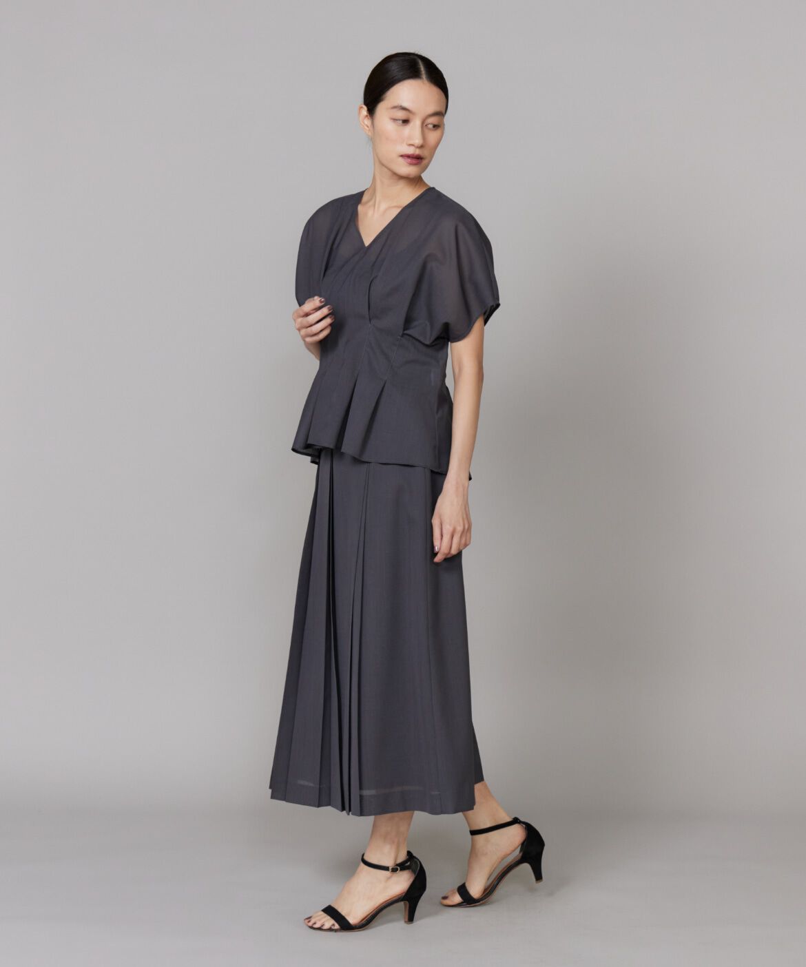 INED「ｱｼﾝﾒﾄﾘｰﾌﾟﾘｰﾂｽｶｰﾄ《la veille by SUPERIOR CLOSET》|動くたび表  」|スカート|