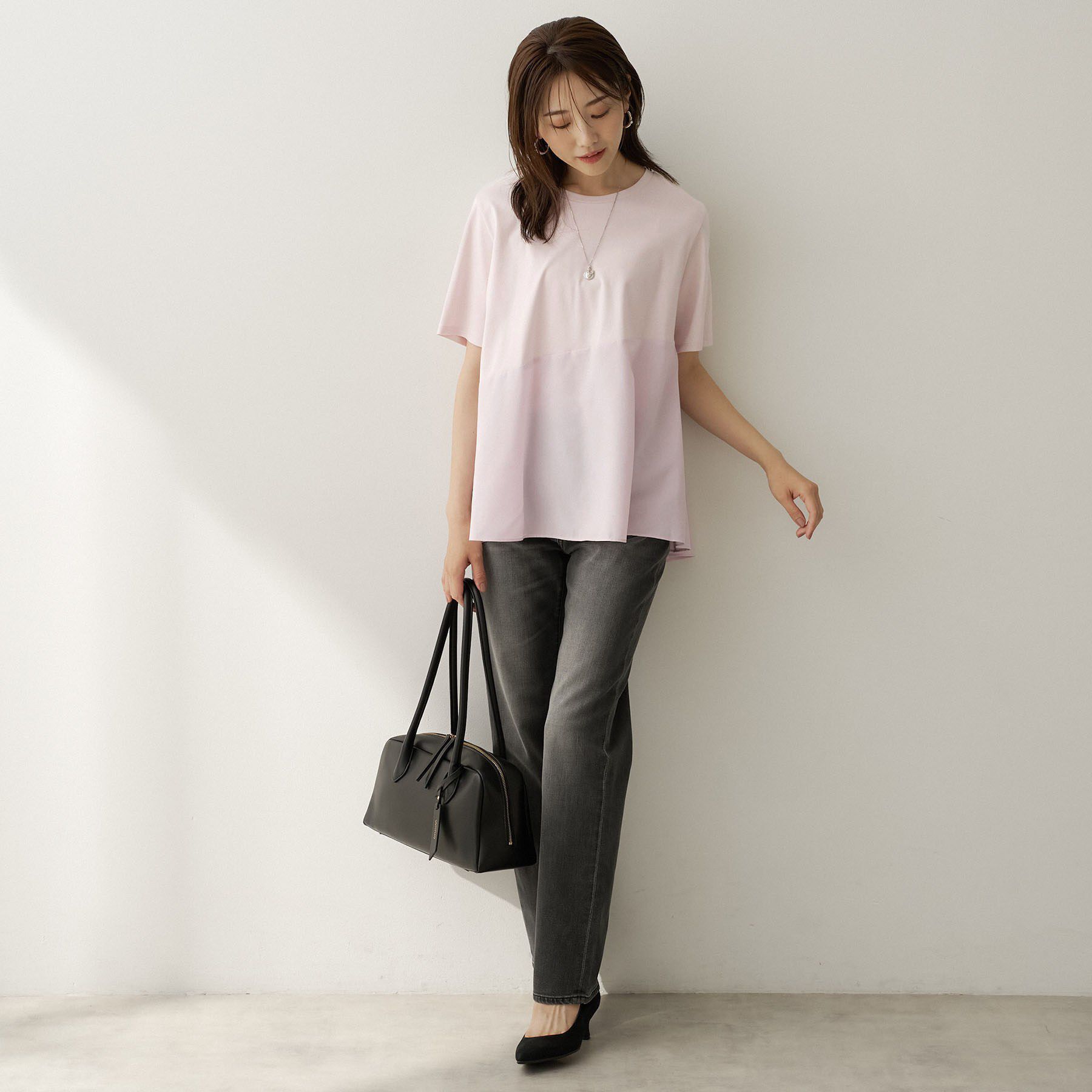UNTITLED「【Tシャツ】異素材ドッキングプルオーバー」|Tシャツ・カットソー|