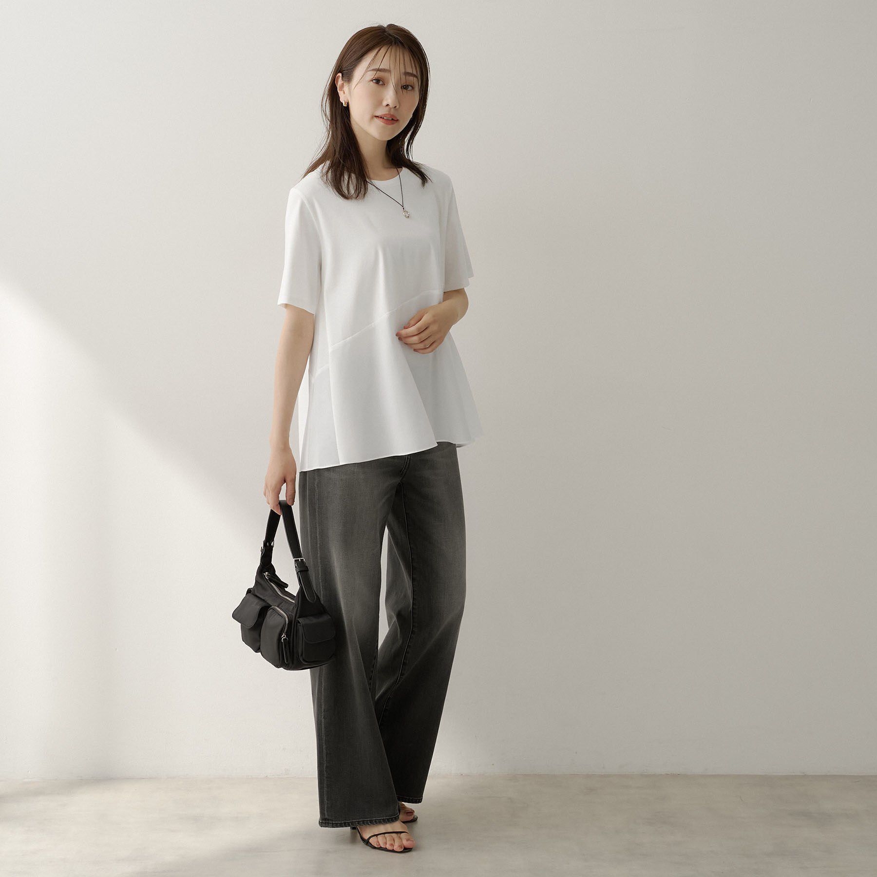 UNTITLED「【Tシャツ】異素材ドッキングプルオーバー」|Tシャツ・カットソー|