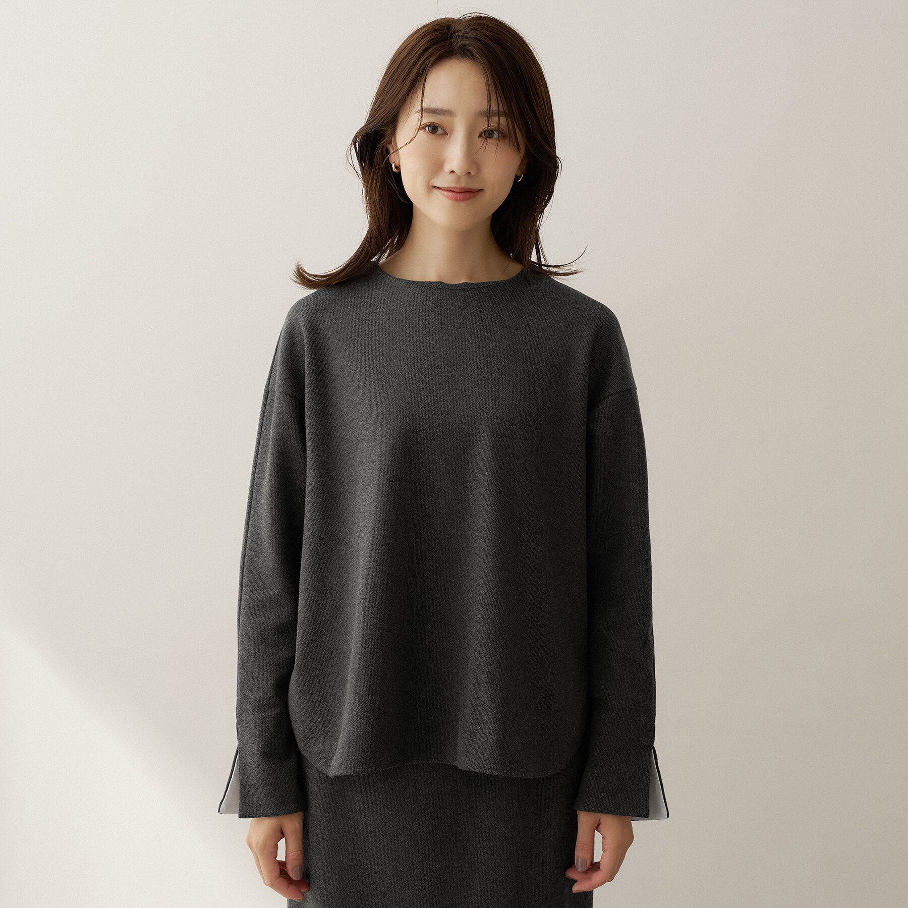 UNTITLED「【セットアップ可/スウェットライク】袖口シャツドッキングプルオーバー」|Tシャツ・カットソー|