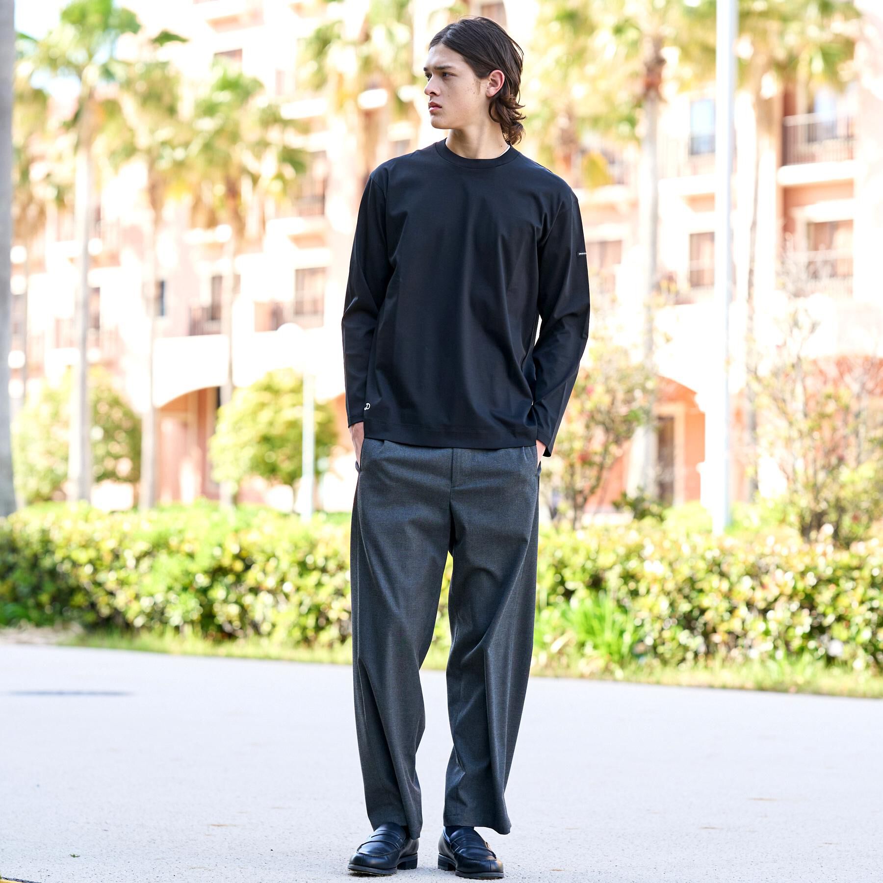 DRESSTERIOR「【接触冷感／抗菌防臭／消臭】ICE CLEAR COTTON クルーネックロンT」|Tシャツ・カットソー|
