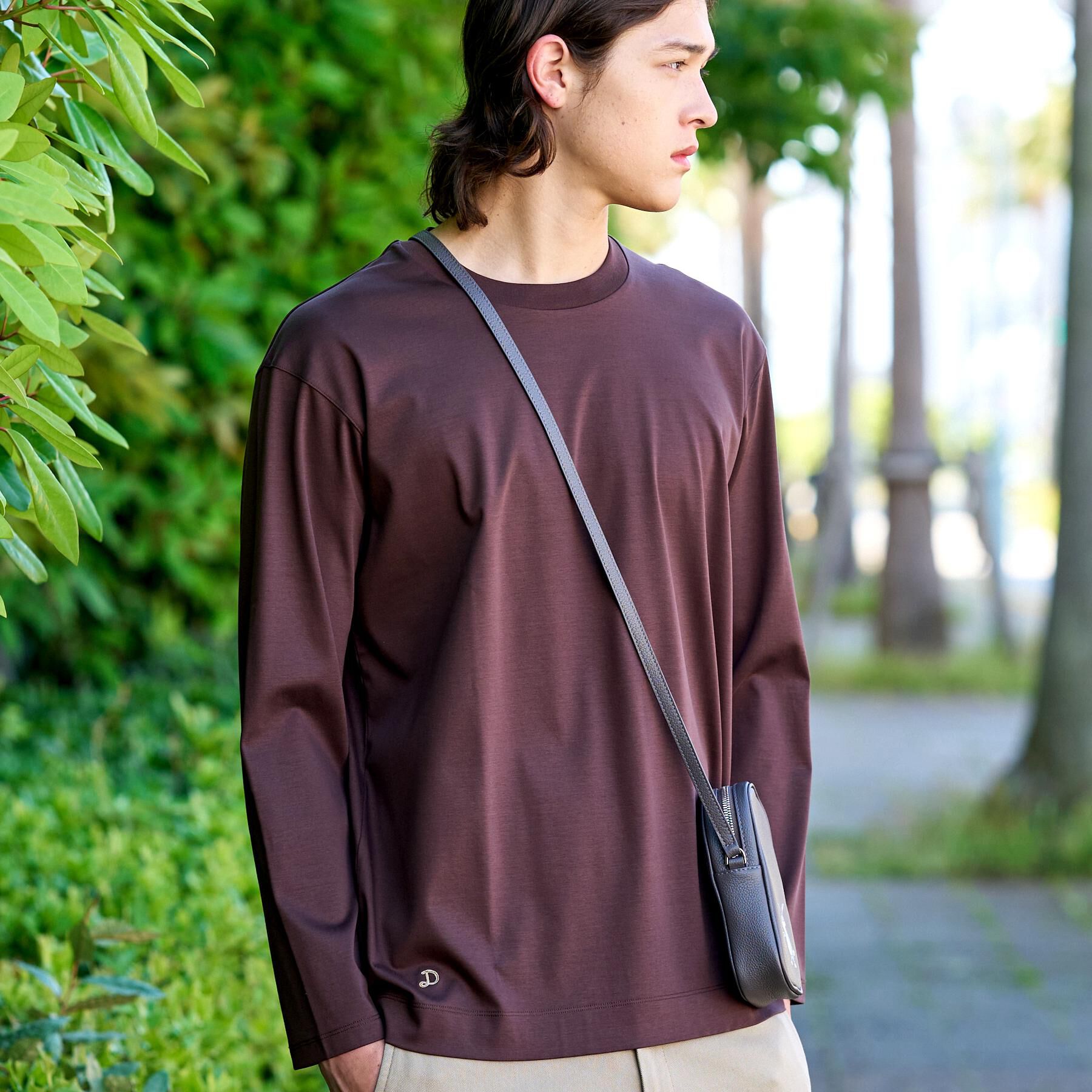DRESSTERIOR「【接触冷感／抗菌防臭／消臭】ICE CLEAR COTTON クルーネックロンT」|Tシャツ・カットソー|