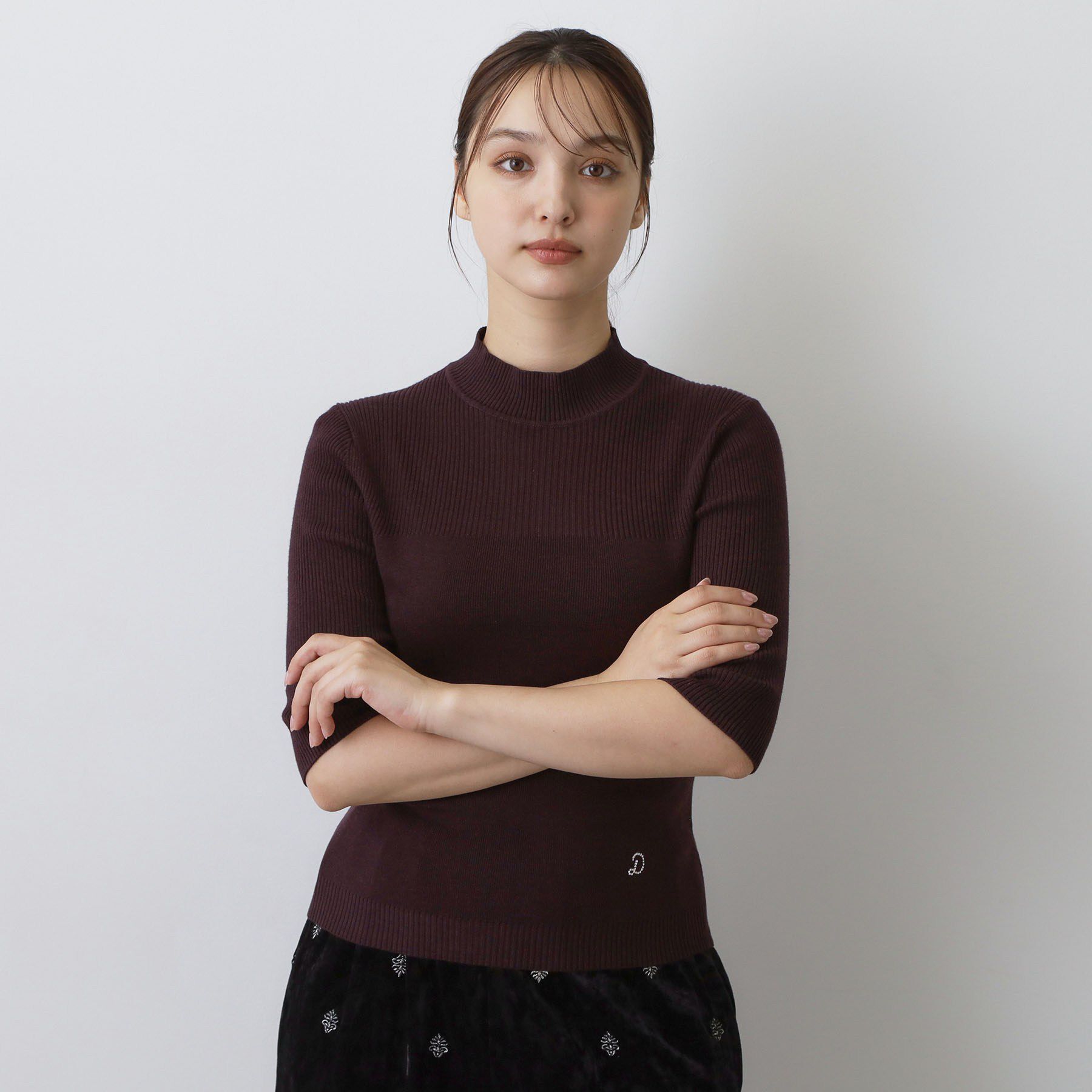 DRESSTERIOR「【接触冷感】クールタッチ ハーフスリーブニット」|ニット・セーター|