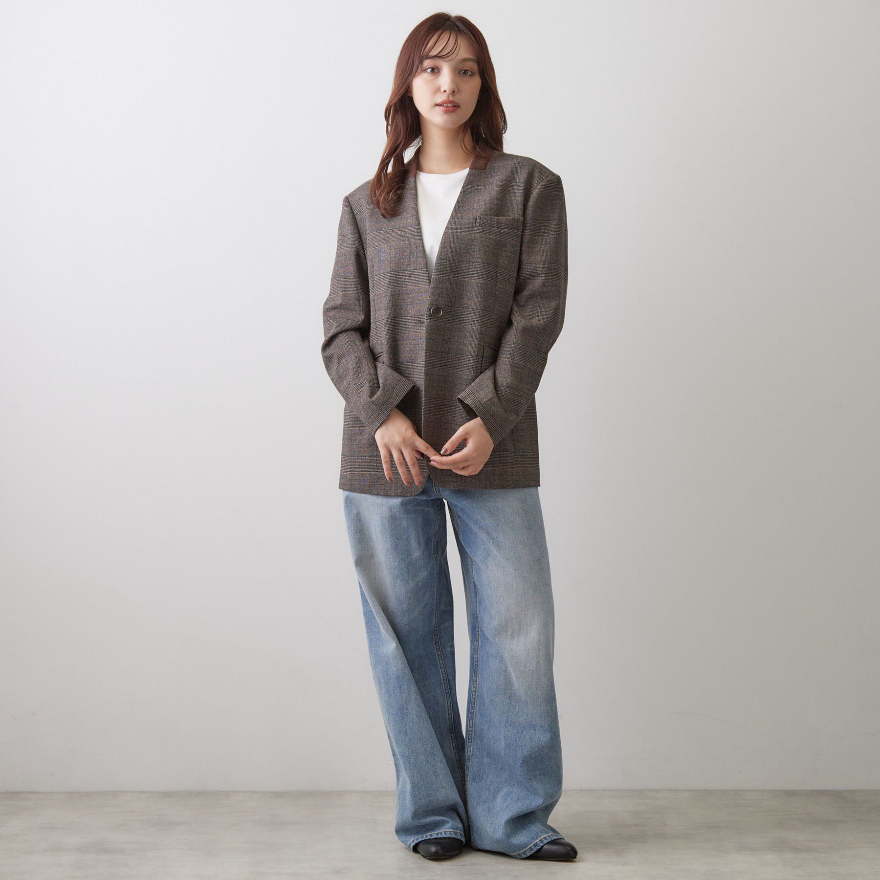 DRESSTERIOR「ハンティング ノーカラージャケット」|ノーカラージャケット|