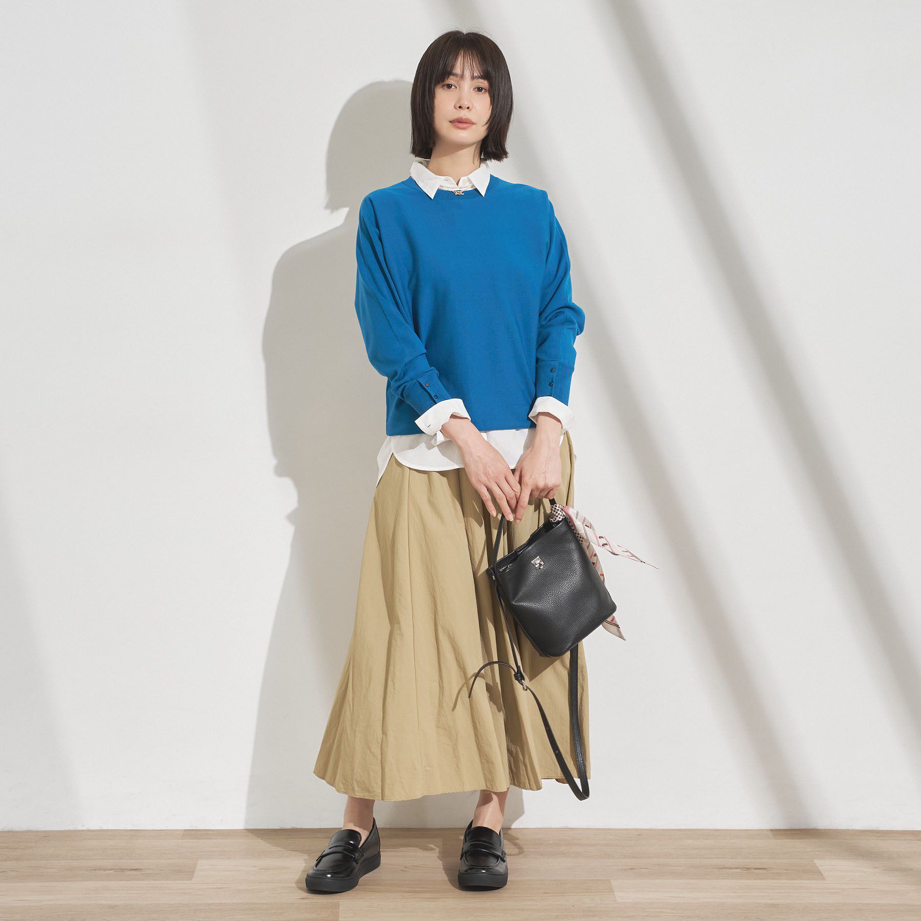 INDIVI「【選べる6色／ストレッチ◎】きれいめドルマンスリーブニット」|ニット・セーター|