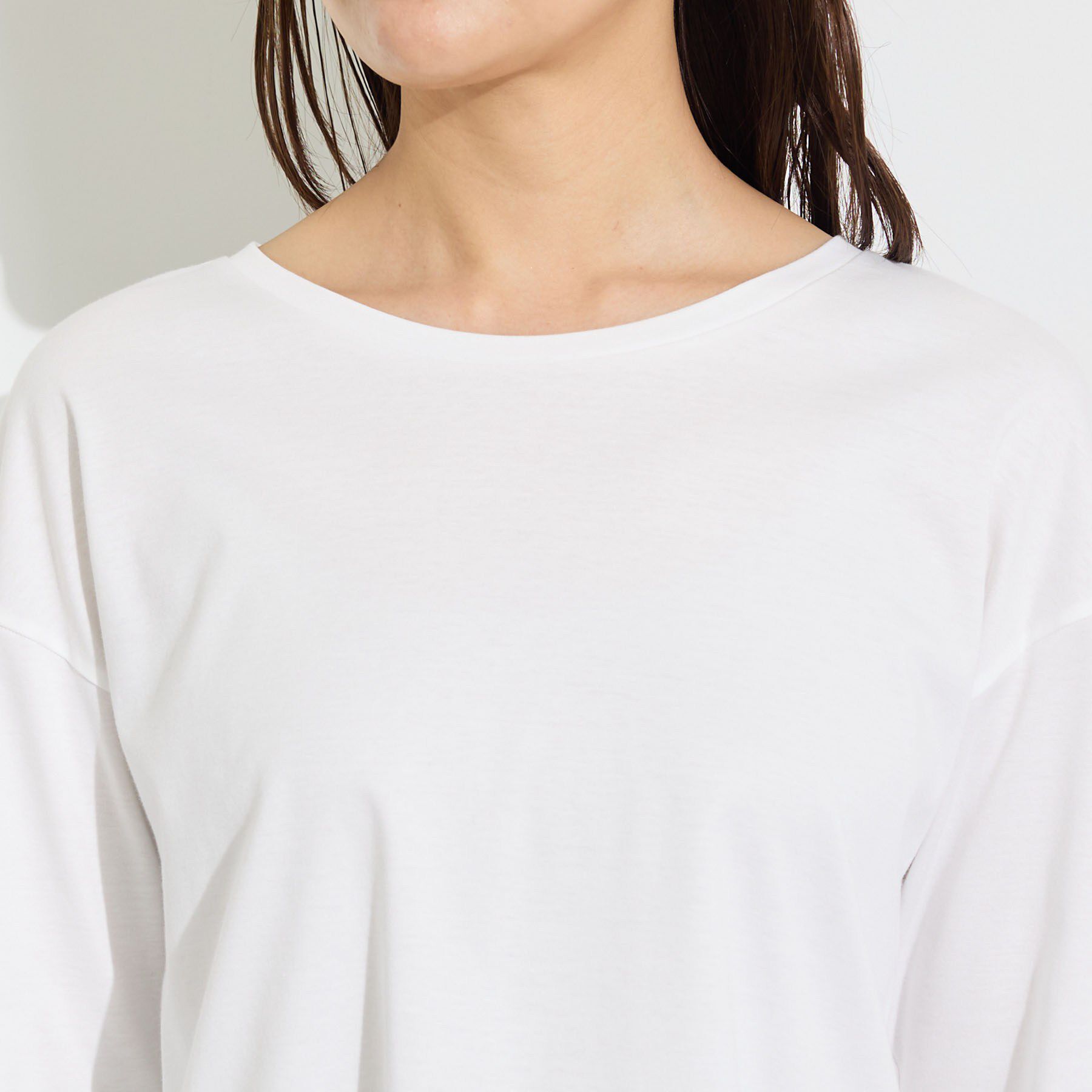 INDIVI「【レイヤードにおすすめ】シャツコンビ ロングTシャツ」|Tシャツ・カットソー|
