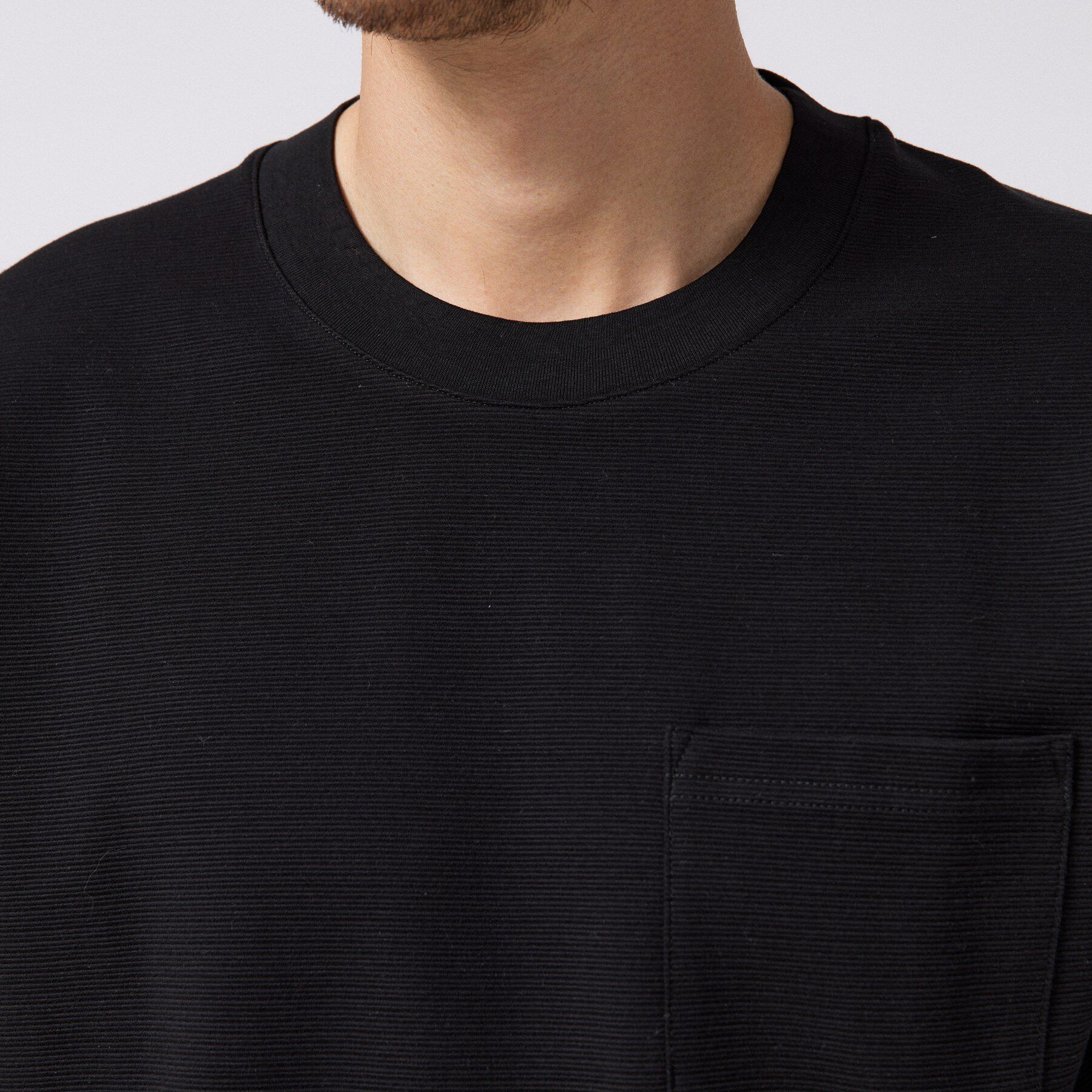 TAKEO KIKUCHI「2重編みガーター ボーダー 長袖 Tシャツ」|Tシャツ・カットソー|
