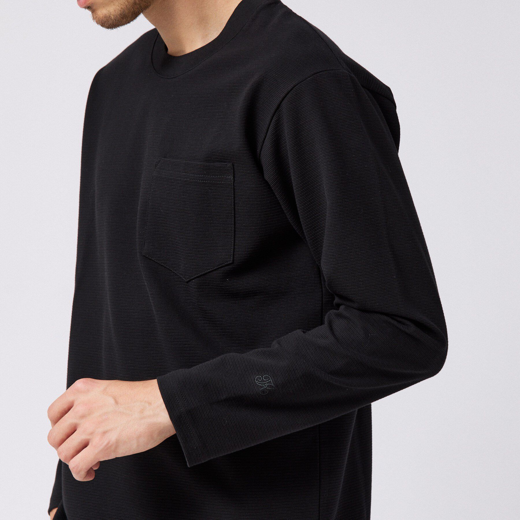 TAKEO KIKUCHI「2重編みガーター ボーダー 長袖 Tシャツ」|Tシャツ・カットソー|
