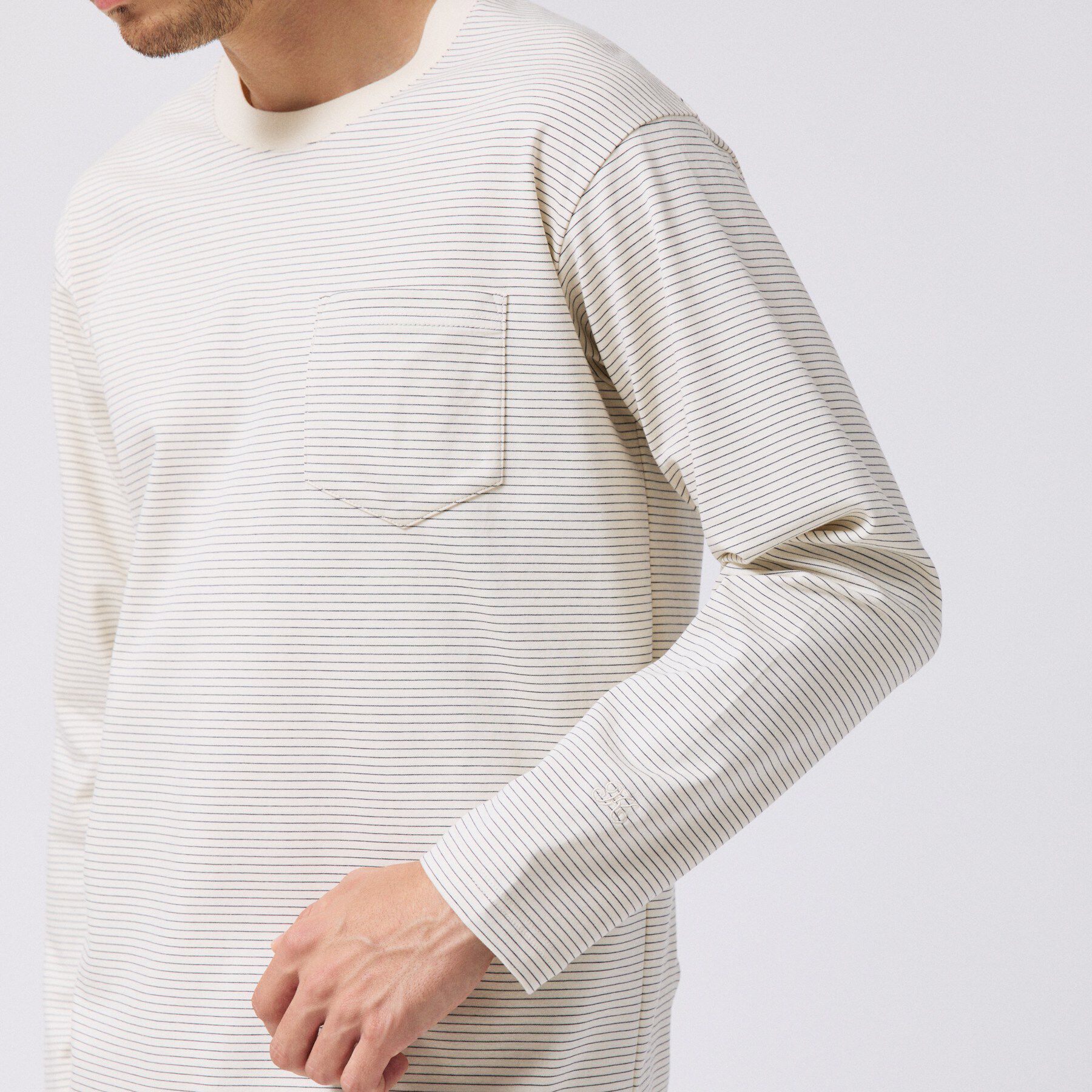 TAKEO KIKUCHI「シルケット ボーダー 長袖 Tシャツ」|Tシャツ・カットソー|