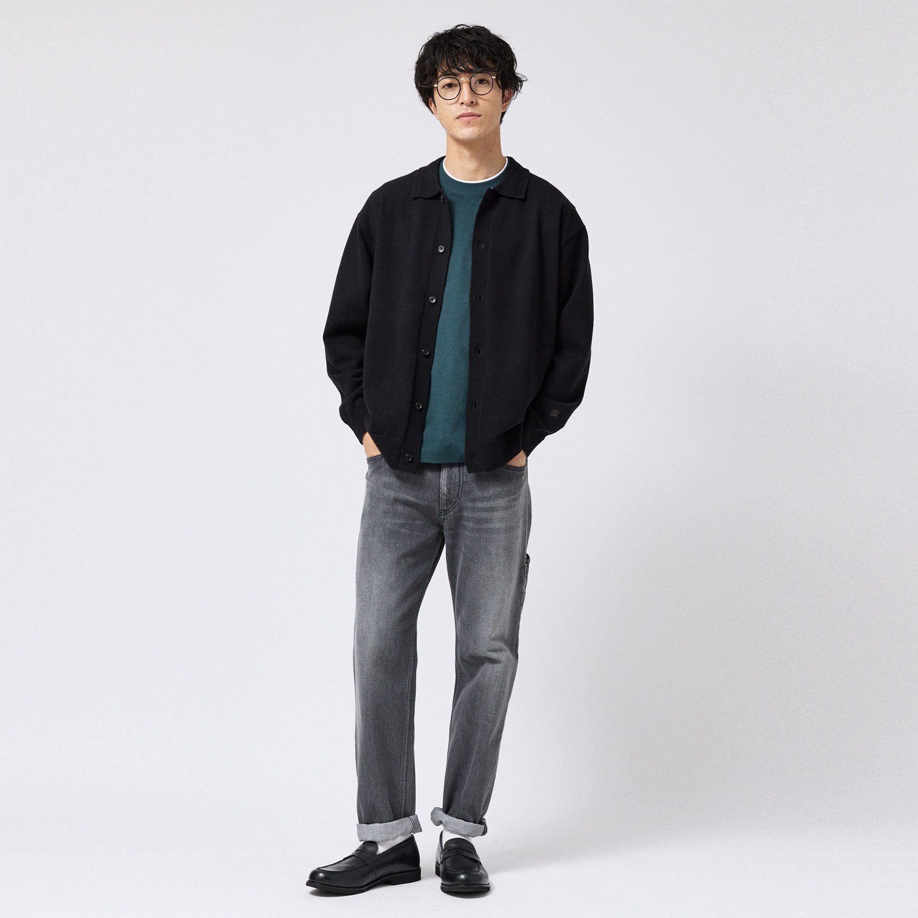 TAKEO KIKUCHI「ニット シャツ カーディガン」|ニット・セーター|