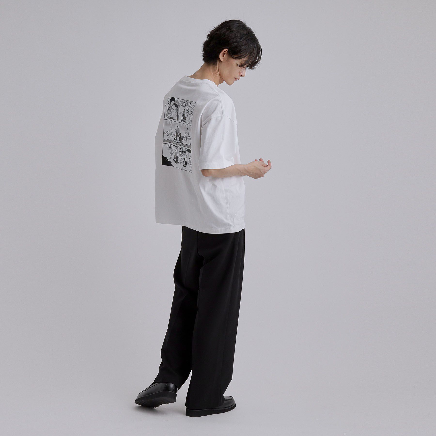tk.TAKEO KIKUCHI「【エバース&times;tk．TAKEO KIKUCHI】コラボレーションTシャツ　SCENE１」|Tシャツ・カットソー|