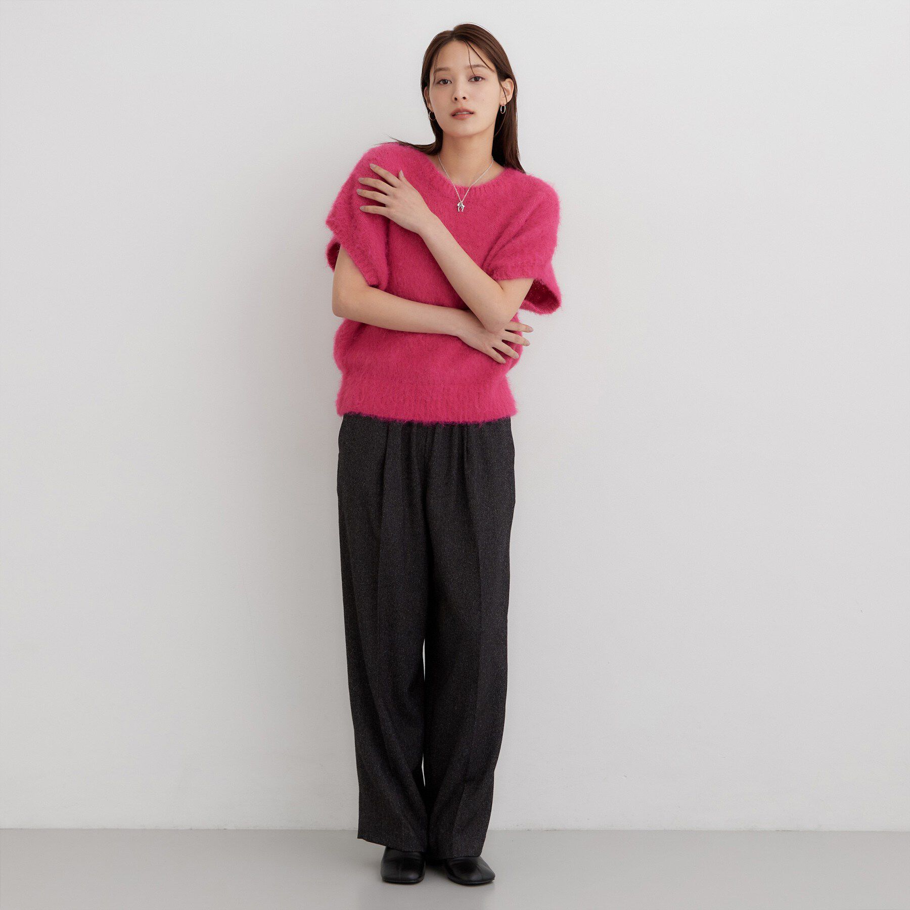 THE SHOP TK「ふわふわシャギーフレンチニット」|ニット・セーター|