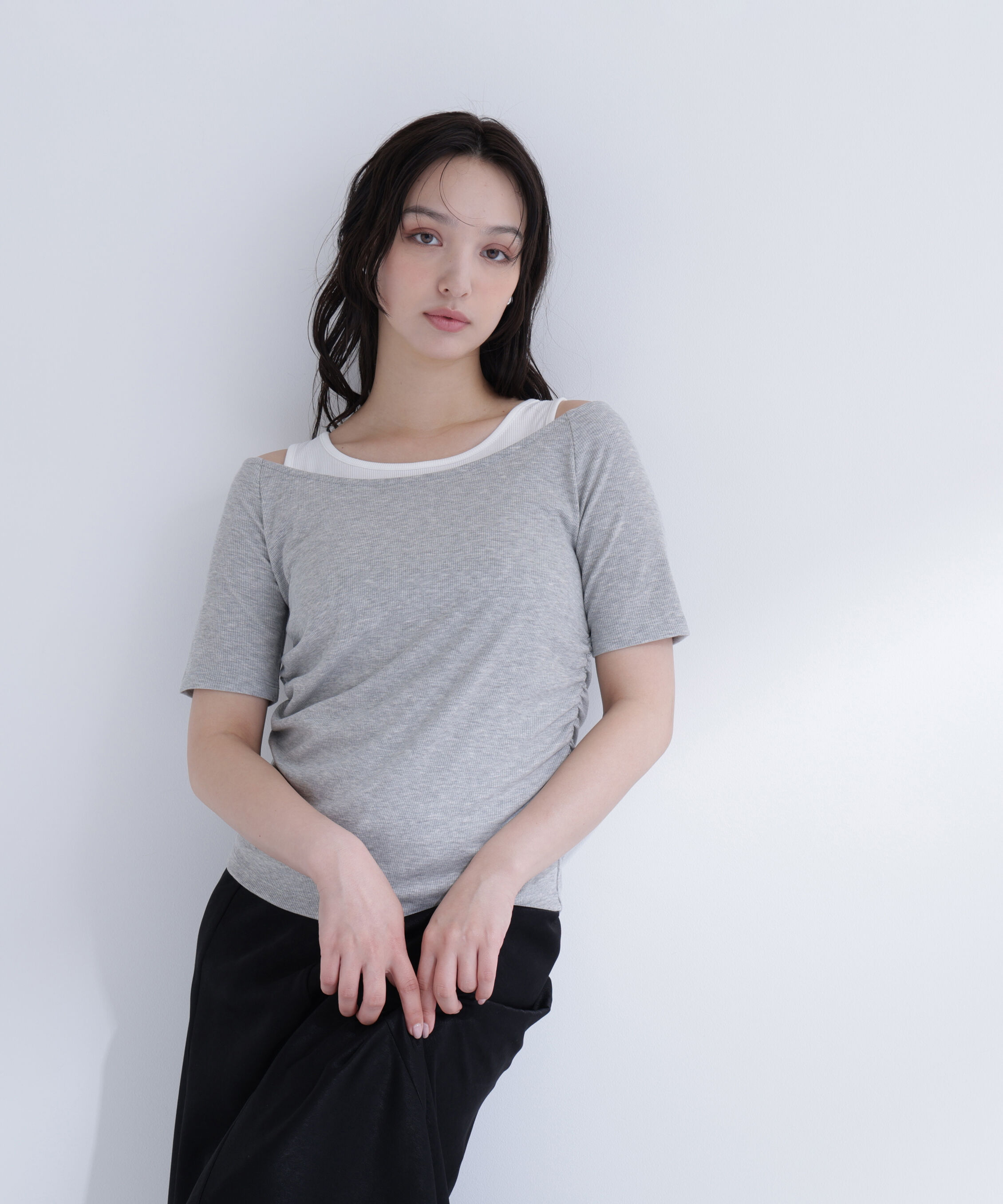  「レイヤードライクカットソー」|Tシャツ・カットソー|