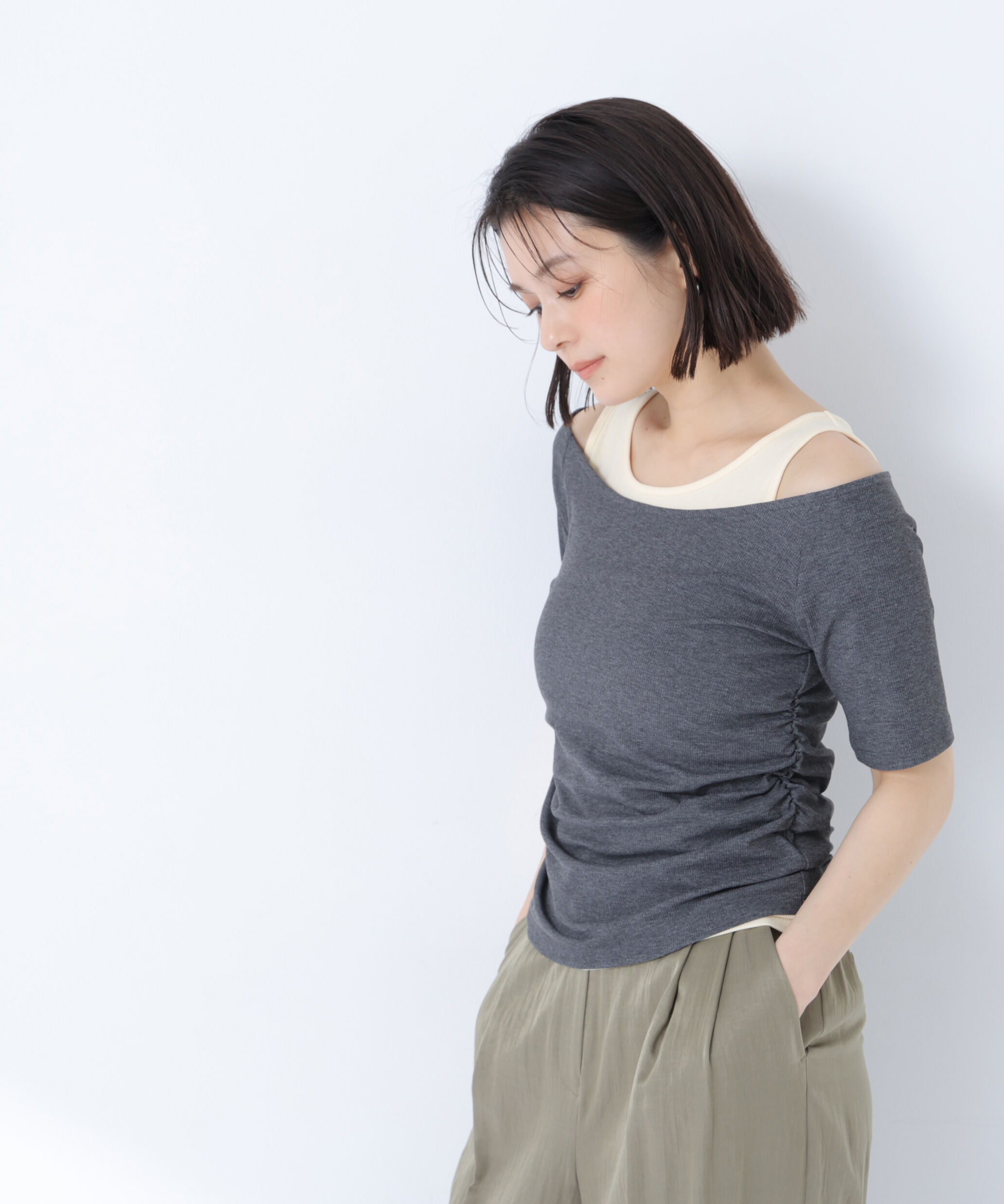  「レイヤードライクカットソー」|Tシャツ・カットソー|