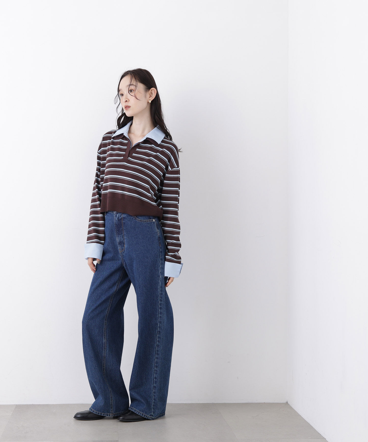  「〈N.〉シャツレイヤードニット」|ニット・セーター|