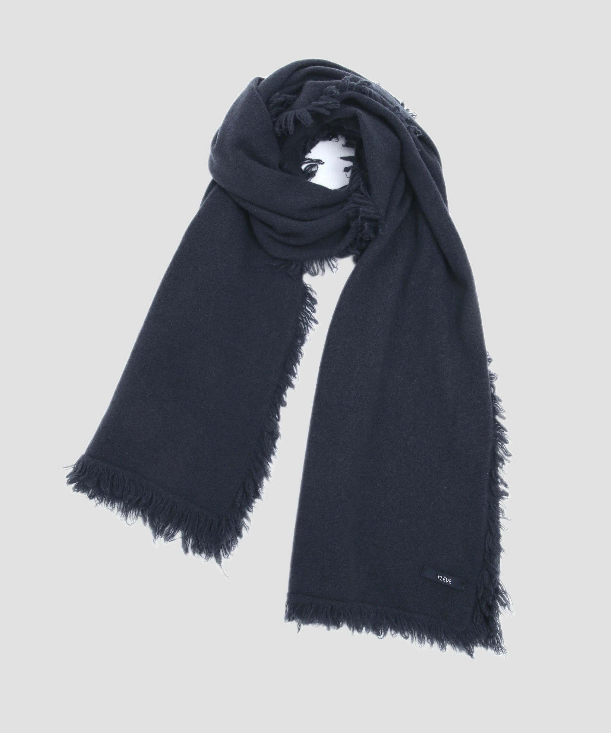 YLEVE 「YLEVE / CASHMERE KNIT STOLE」|マフラー|ブルー