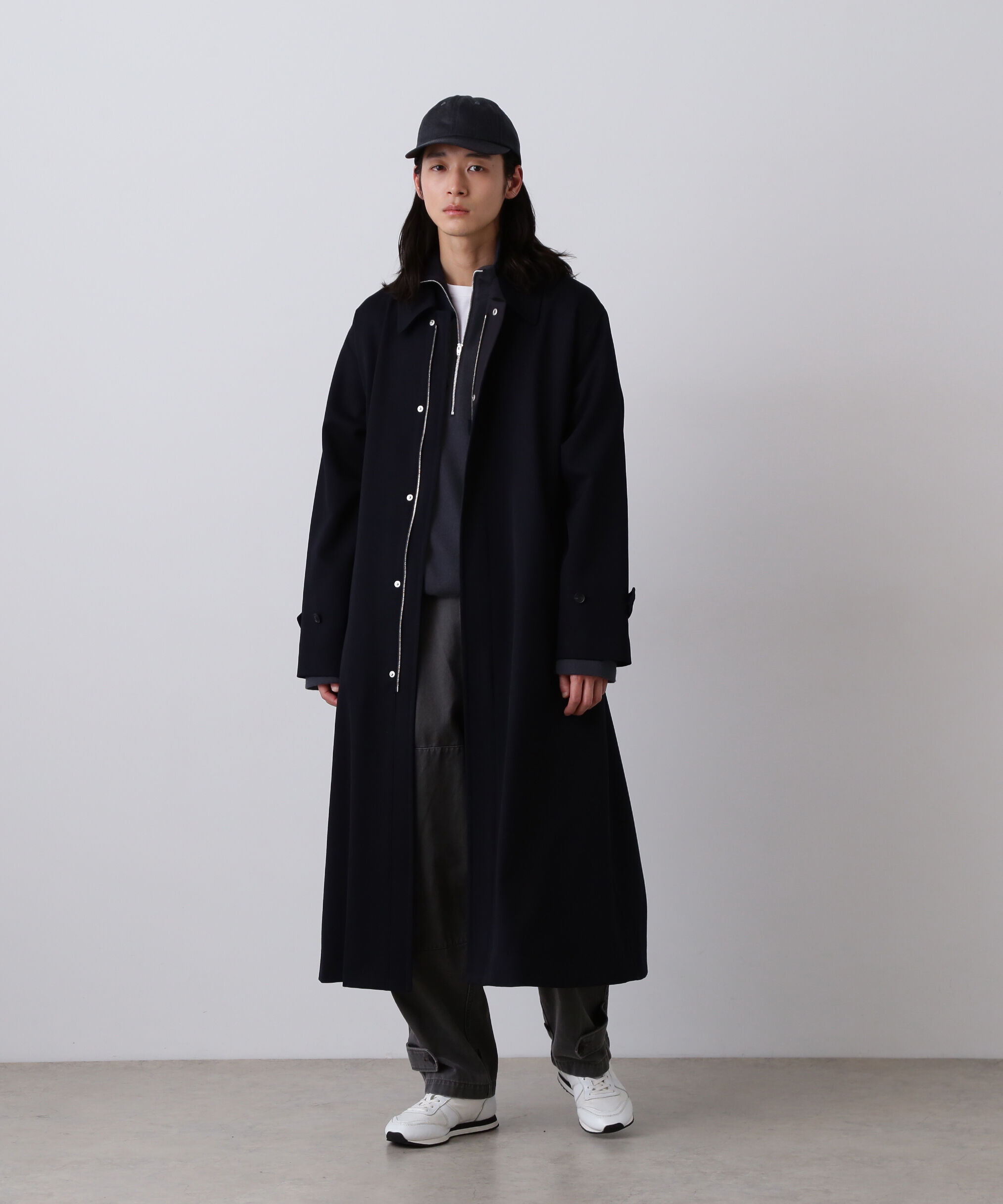 YLEVE 「YLEVE / ULTRAFINE MERINO MILLED WOOL KNIT HALF ZIP PULL OVER」|ニット・セーター|