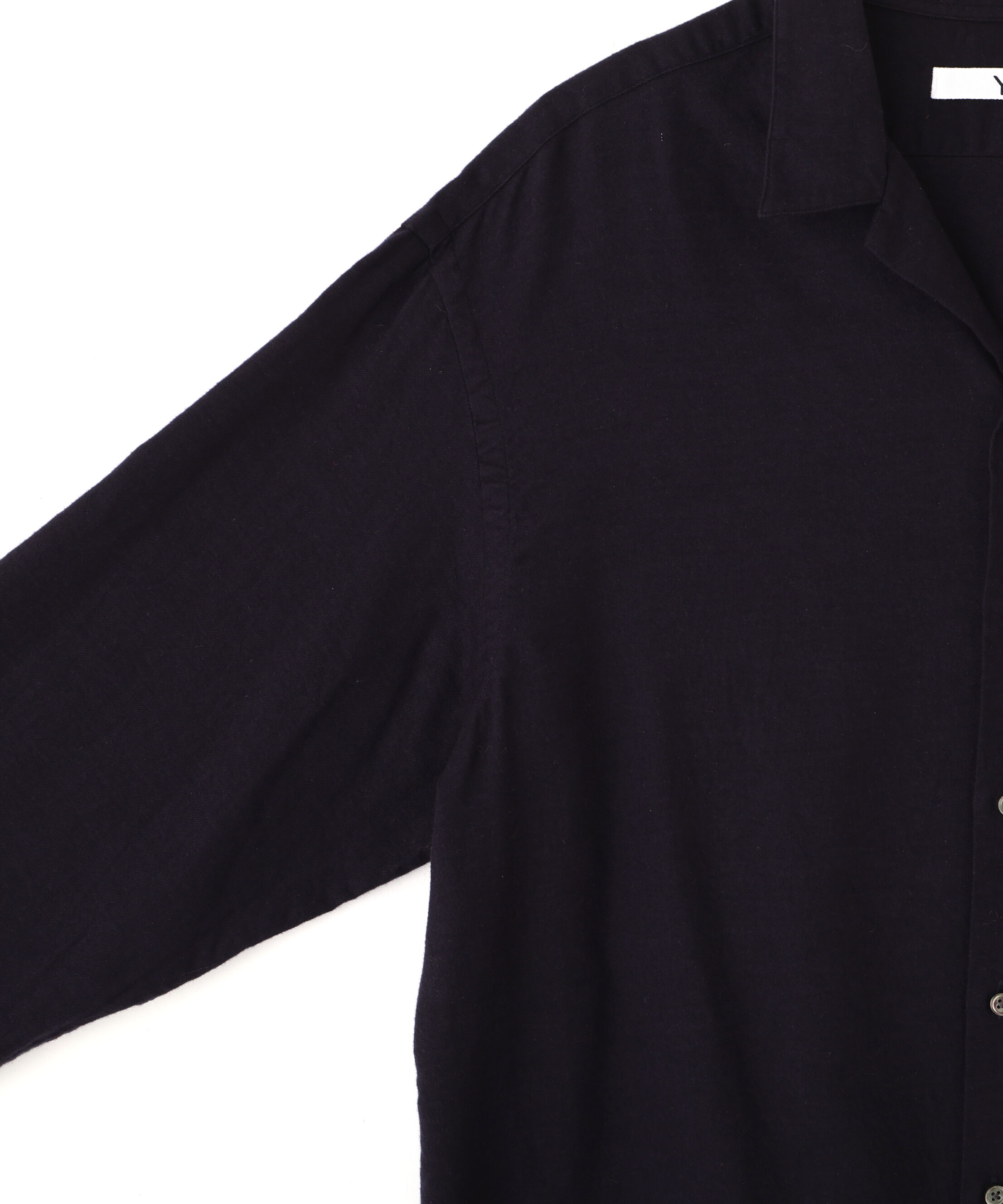 YLEVE 「Ｙ /  [UNISEX] BRUSHED ORGANIC COTTON TENCEL OPEN COLLAR SHIRT」|シャツ・ブラウス|