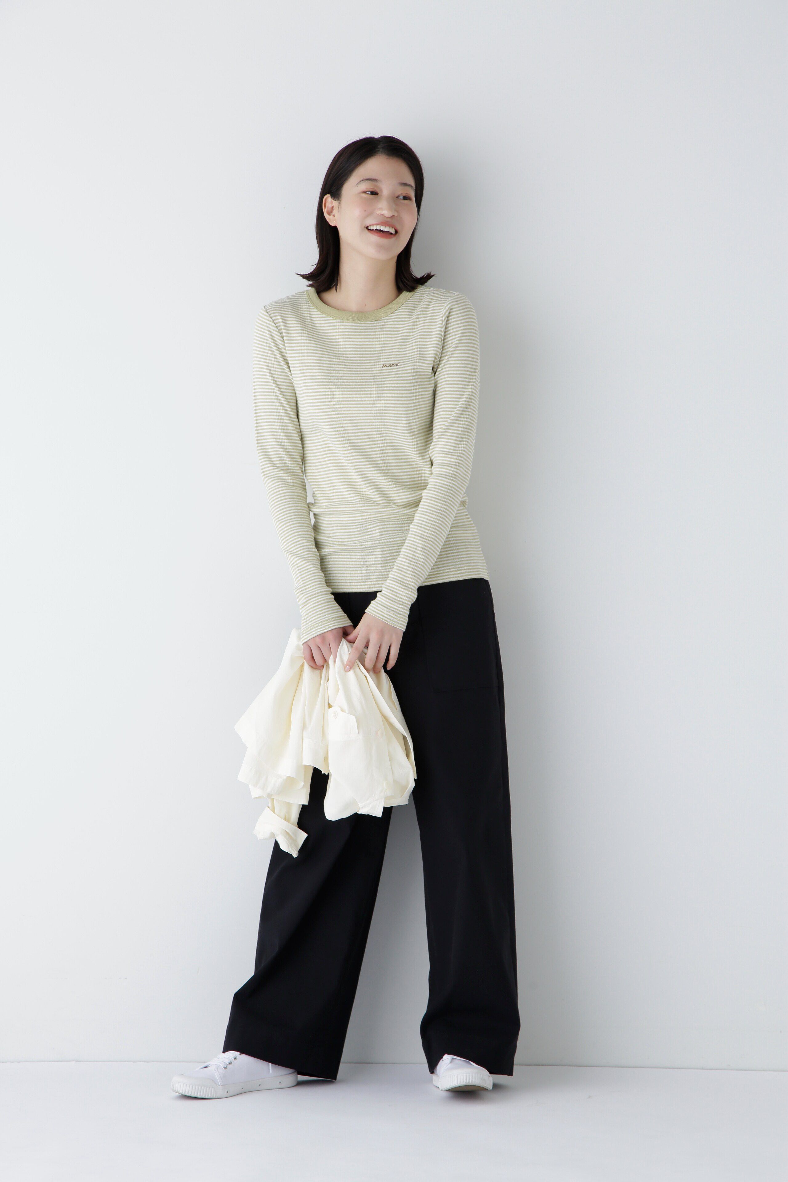  「◆パネルリブロングスリーブＴシャツ」|Tシャツ・カットソー|