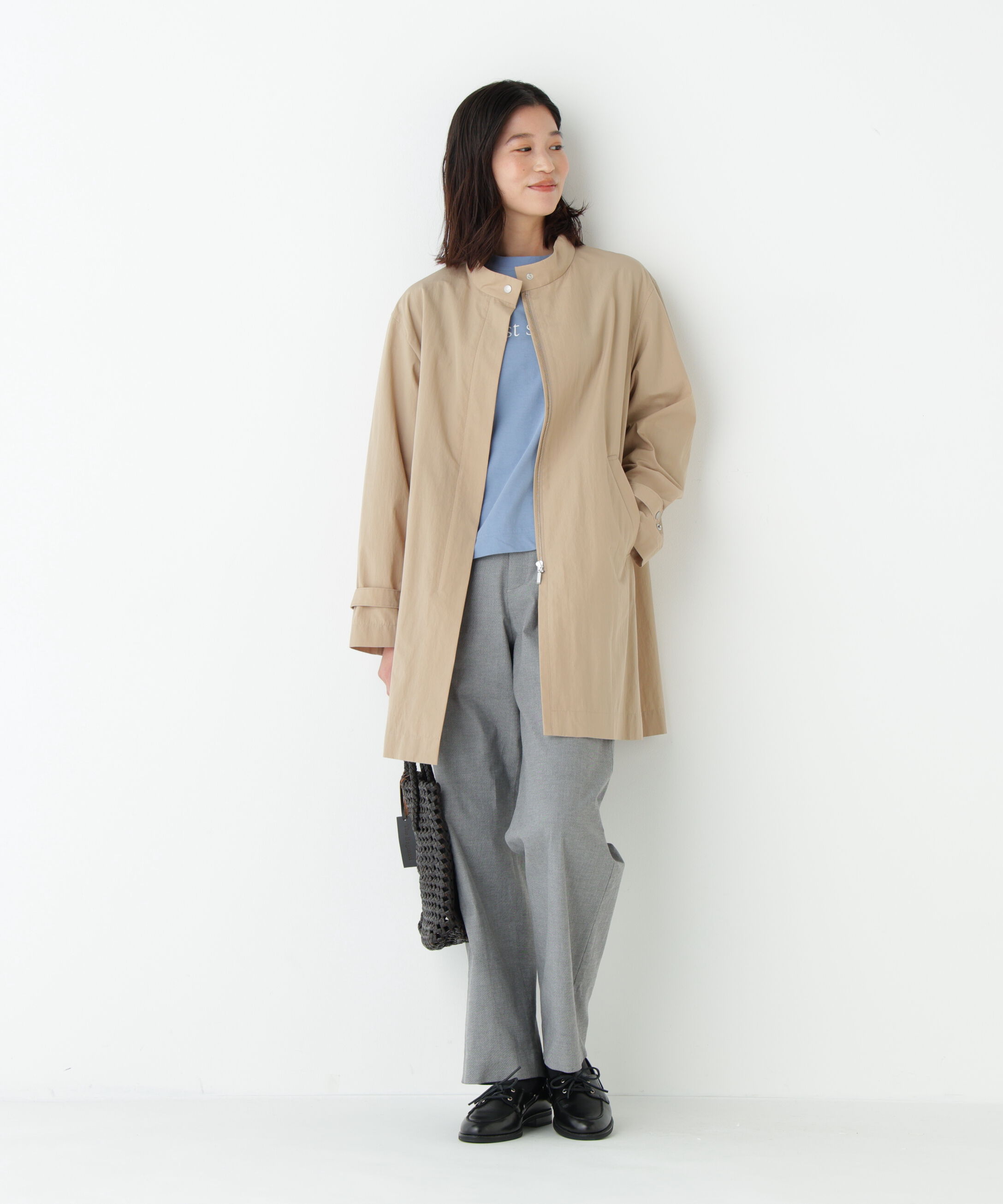  「◆《ウォッシャブル》綿ナイロンダンプスタンドカラーコート」|その他|