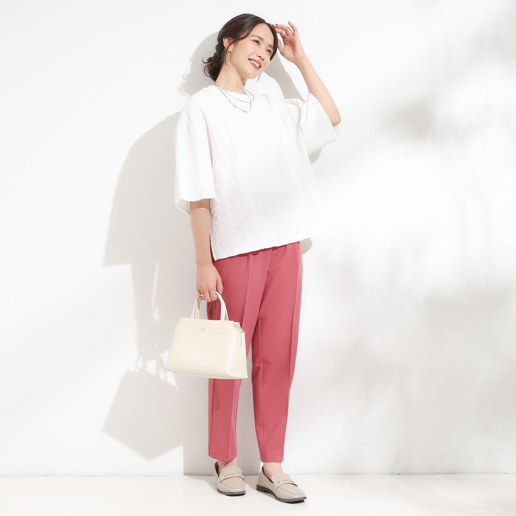 SHOO･LA･RUE「【5分袖】大人の魅力を惹きたてる レースカットソー」|Tシャツ・カットソー|