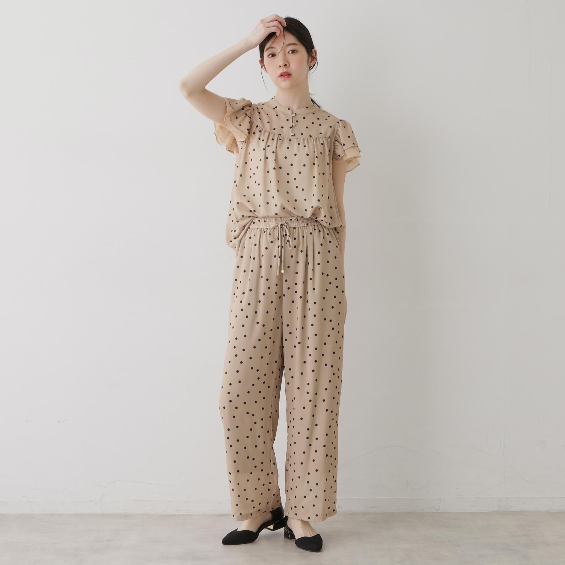 SunaUna「【リラクシー】ドット柄ワイドパンツ」|その他|