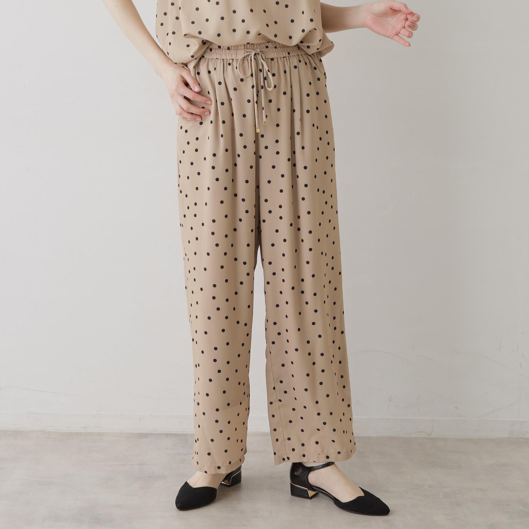 SunaUna「【リラクシー】ドット柄ワイドパンツ」|その他|