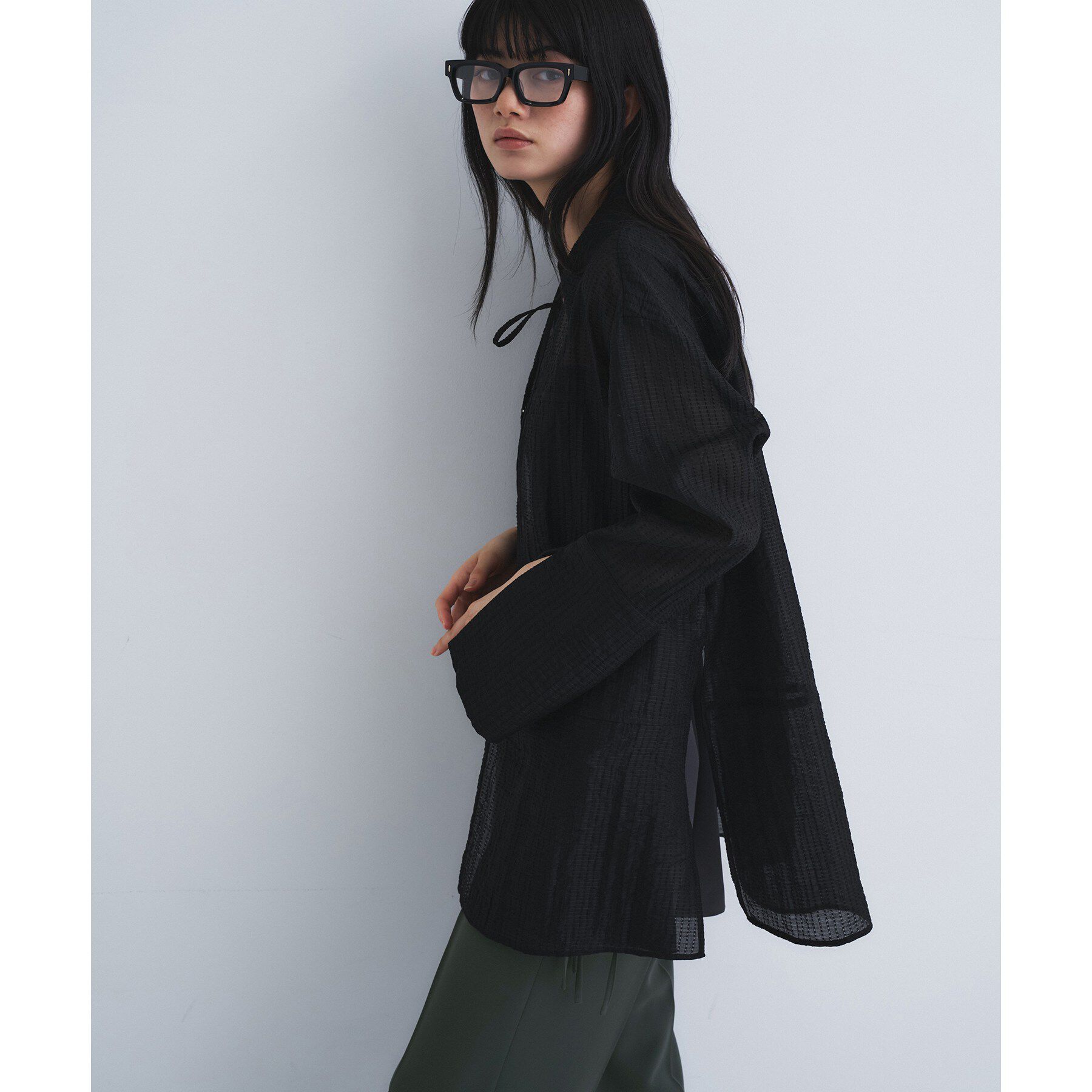 CODE A「point neck ribbon shirts」|シャツ・ブラウス|
