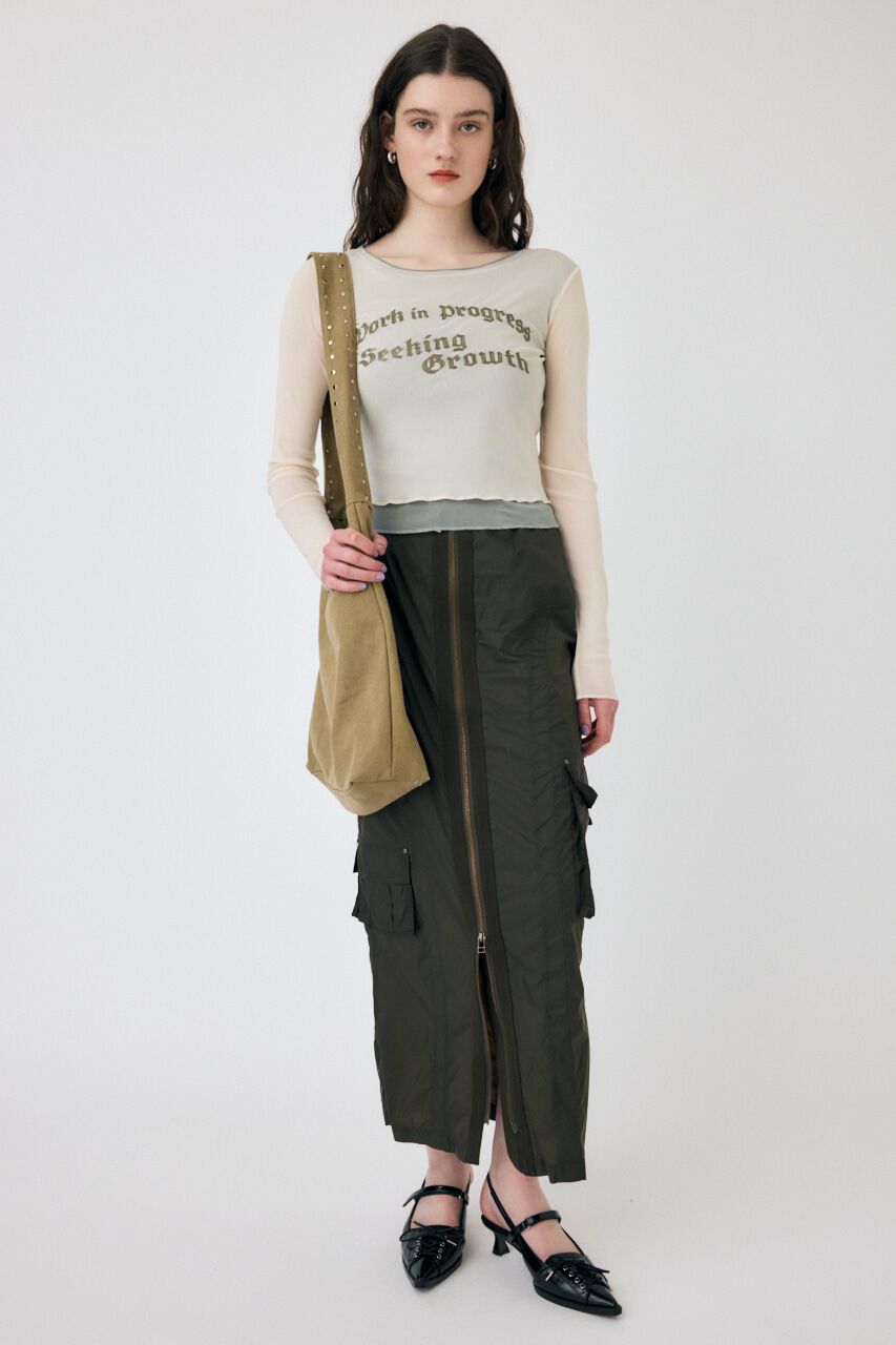 MOUSSY「FRONT ZIP FUNCTION スカート」|スカート|