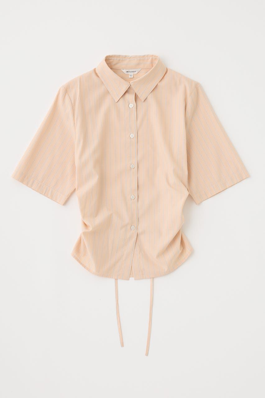 MOUSSY「STRIPE BACK LACE UP シャツ」|シャツ・ブラウス|