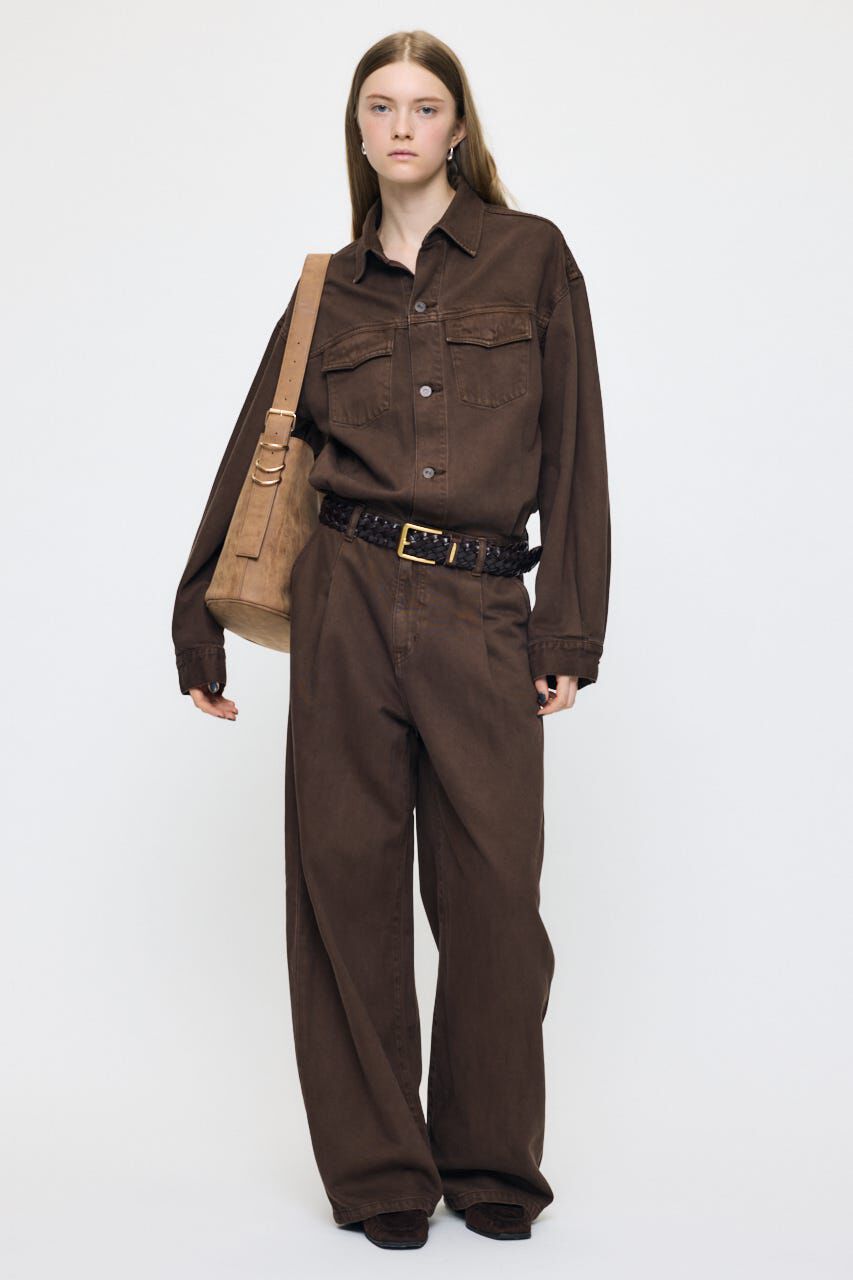 MOUSSY「TUCKED DENIM ジャンプスーツ」|その他|BRN