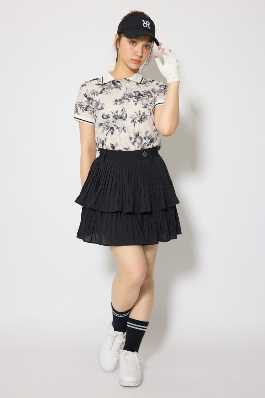 rienda「ラインコンパクトポロトップス」|Tシャツ・カットソー|