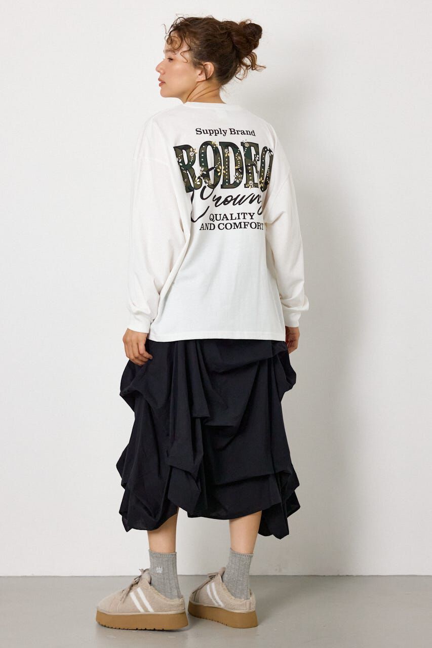 RODEO CROWNS「ホットフィットスタッズロゴロングTシャツ」|Tシャツ・カットソー|