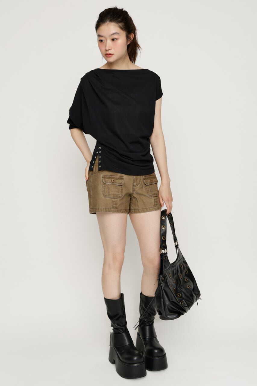 SLY「DEFORMED DRAPE トップス」|Tシャツ・カットソー|
