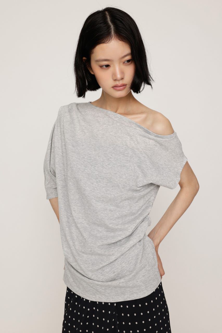 SLY「DEFORMED DRAPE トップス」|Tシャツ・カットソー|