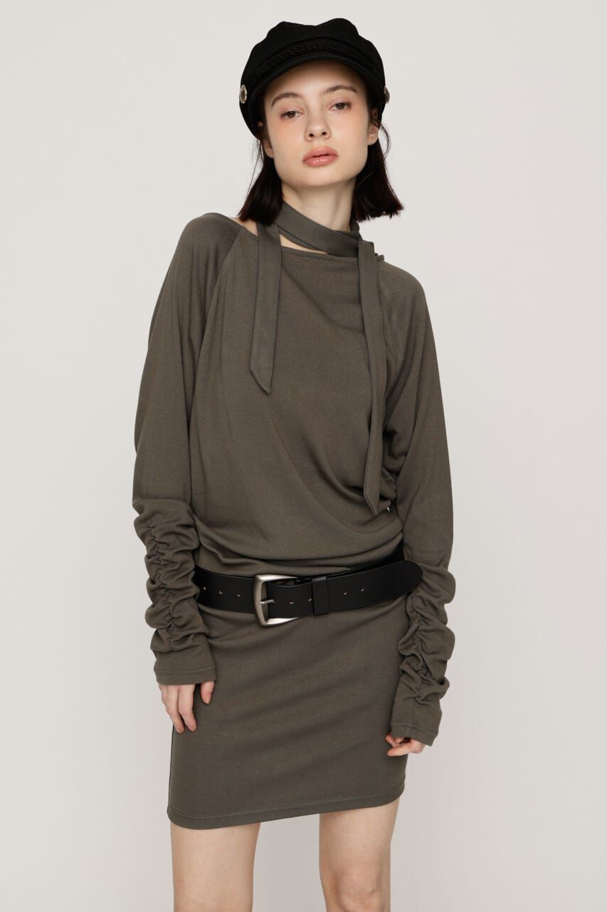 SLY「DOLMAN CUT TIE ショートワンピース」|ワンピース|