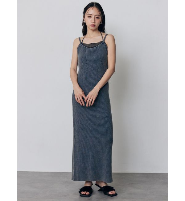 MURUA「レイヤードライクニットキャミワンピース」|ワンピース|