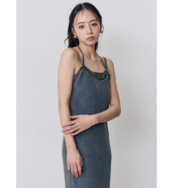 MURUA「レイヤードライクニットキャミワンピース」|ワンピース|
