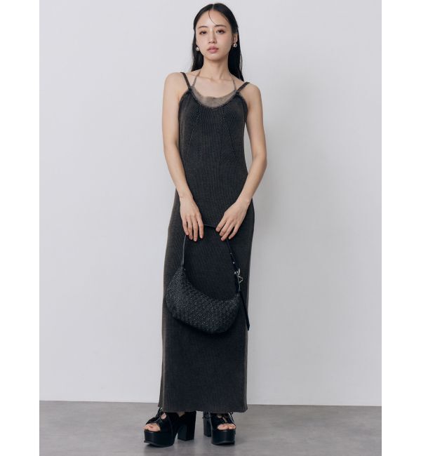 MURUA「レイヤードライクニットキャミワンピース」|ワンピース|