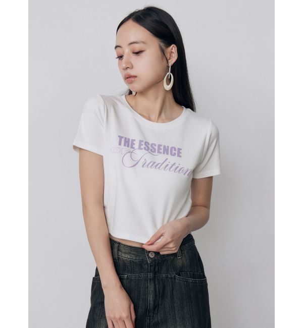 MURUA「MIXタイプフェイスクロップドTシャツ」|Tシャツ・カットソー|