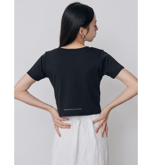MURUA「MIXタイプフェイスクロップドTシャツ」|Tシャツ・カットソー|