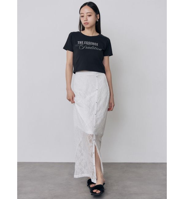 MURUA「MIXタイプフェイスクロップドTシャツ」|Tシャツ・カットソー|